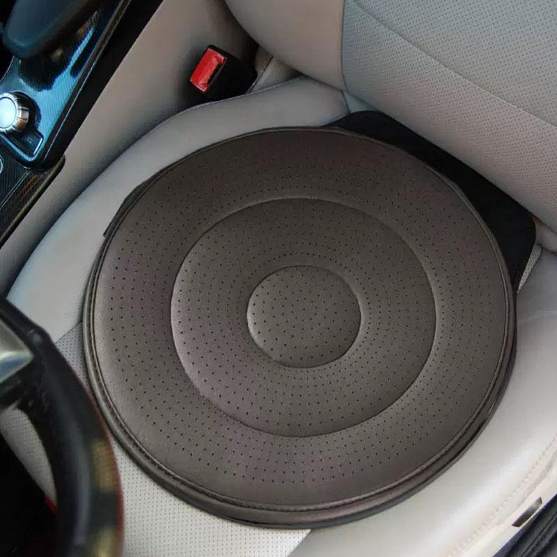 Rotating Car Seat Cushion, 360° Full Rotation, 53x40cm, an Ti-Slip Seat Pad, Moisture-Wicking Cushion, Ergonomic Support, for Driver, SUV, Truck, Elderly, Senior, Travel, Commute, Automotive