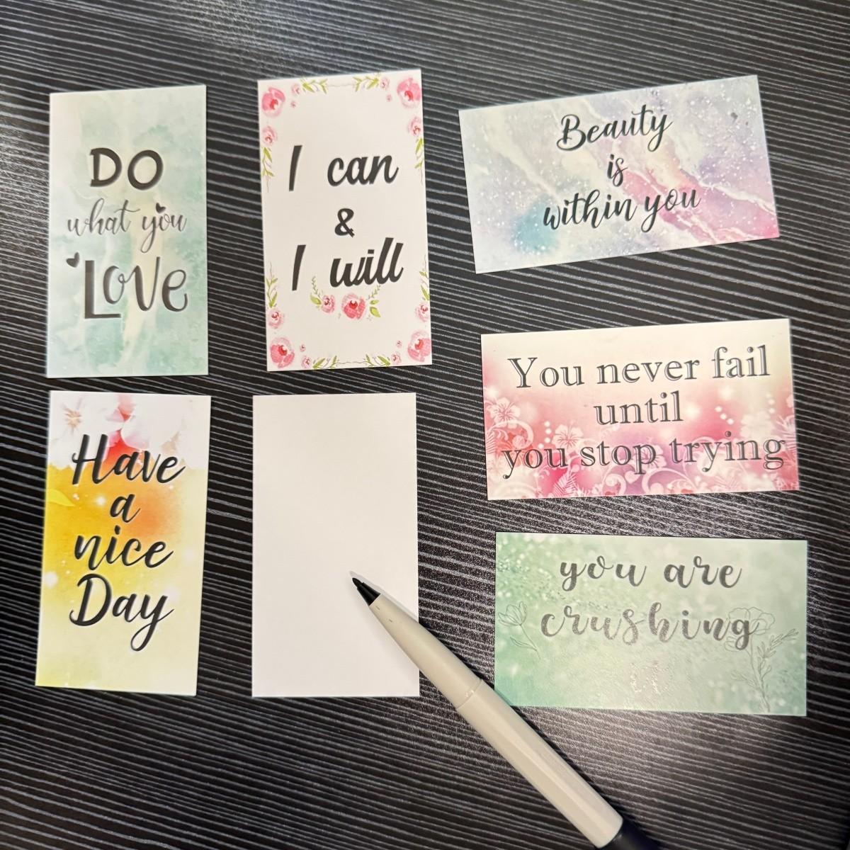 30pcs Inspirational Affirmation Cards with Positive Messages - Colorful Motivational Encouragement Cards, Uplifting Quote Cards for Personal Motivation, Inspirational Gifts for Friends & Family