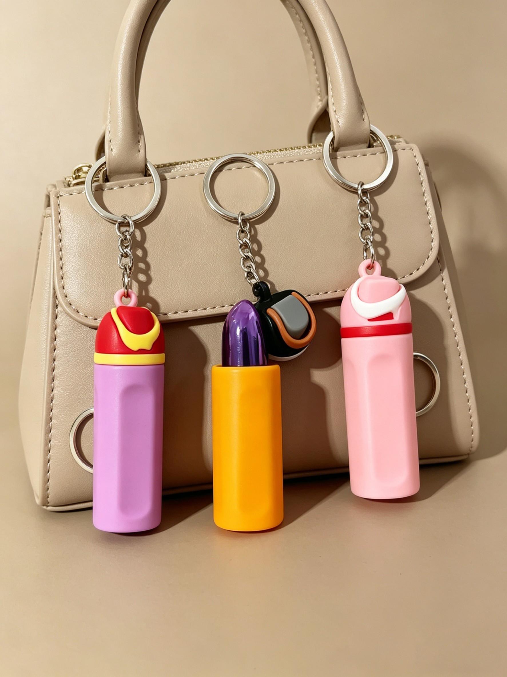 Creative Fruit Cup Keychain, Mini Portable Design, Durable Material, Fashion Accessory, Ideal Gift, Easter Egg Filler, All-Season Use