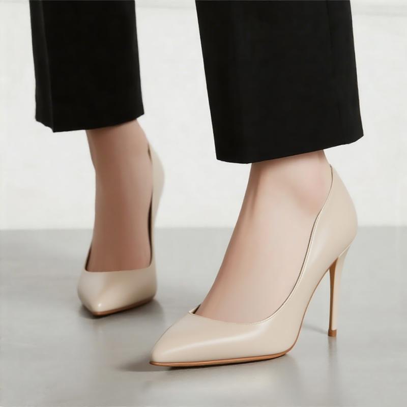 Women’s Pointed Toe Stiletto Heels - Finish Dress Pumps for Party & Office Wear how  to  walk  in  heels Footwear classy  shoes Women's Suede Pointed Toe Pumps