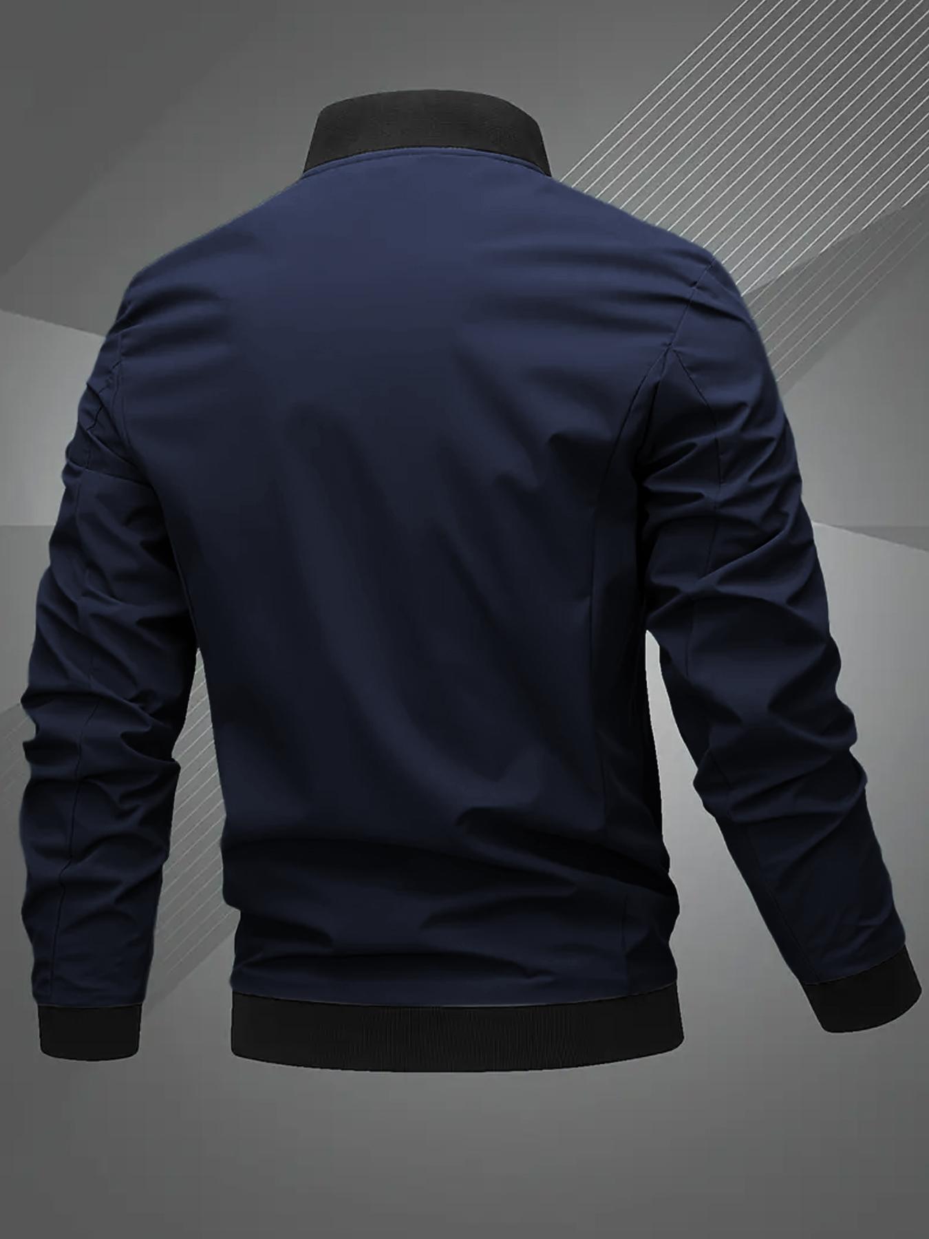 Men's Polyester Fabric Jacket, Durable Material for Long-Term Wear, Ideal for Daily Commuting & Casual