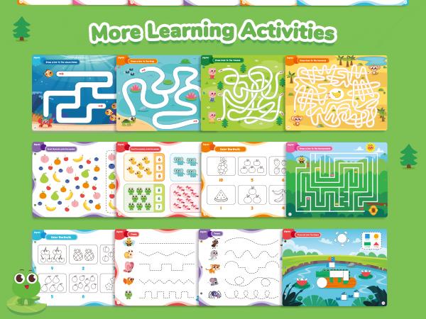 JoyCat Preschool Handwriting Practice Toys, Math Workbooks, Seek & Find Game, Reusable Math Montessori Toys, Letters and Numbers Tracing Workbooks, Learning Activities