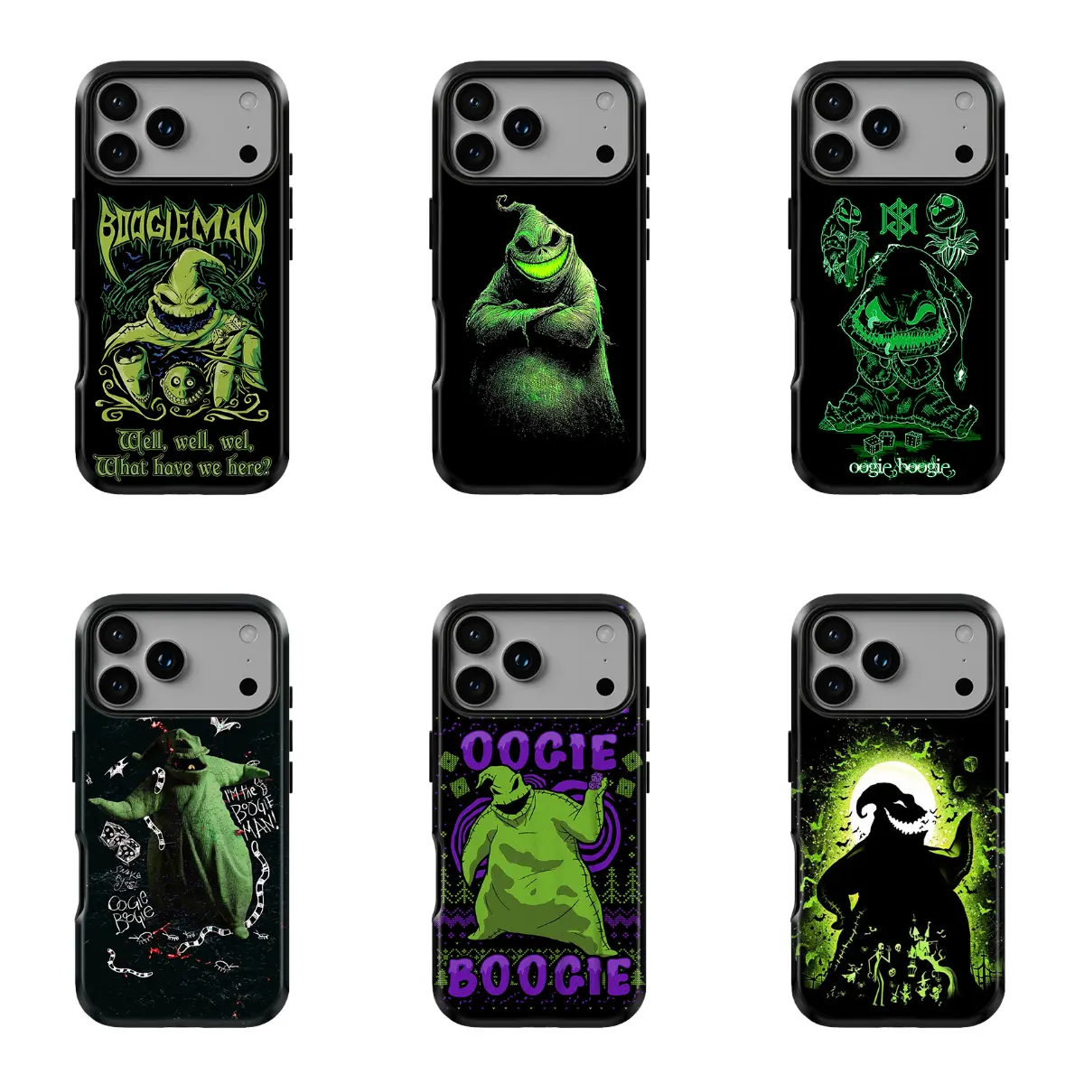 Oogie Boogie Welcome To Nightmare Christmas 2-in-1 Film Case - Durable, Shock-Absorbing, and Trendy Protection For IPhone 17 16 15 14 13 12 11 Pro Max, Pro Plus, For Samsung S26 S25 S24 S23 Perfect Birthday Gift for Friends, Accessories, Phone Accessories