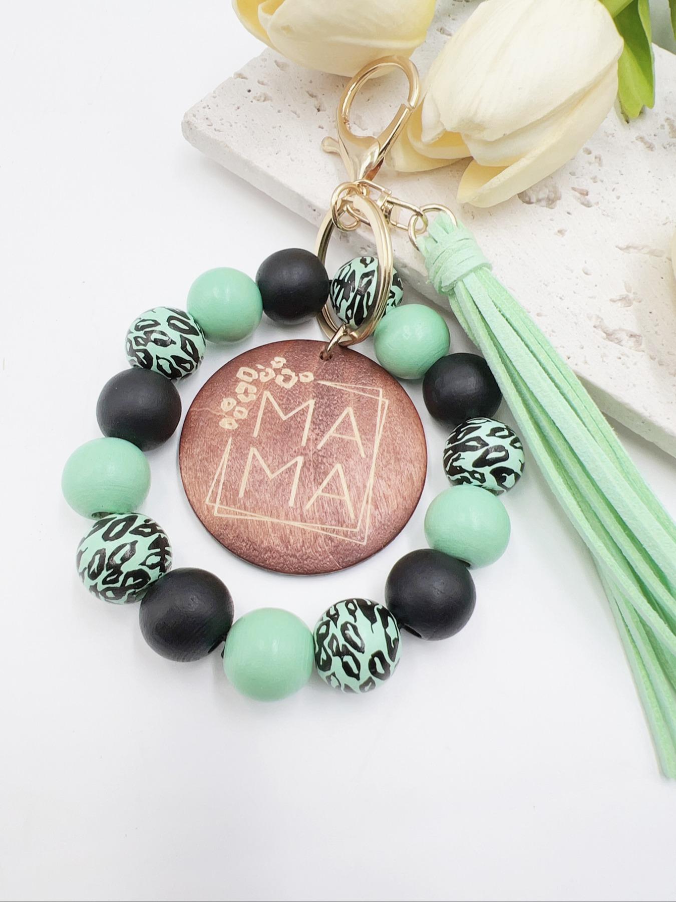 Simple Boho Style Random Pattern Beaded Keychain, Tassel Decor Keychain for Women & Men for Daily Clothing Decor, Summer Trendy All-match & Exquisite Keychain for Gift