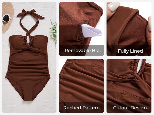 Tempt Me Women's One Piece Swimsuit - Sexy Cutout Bathing Suit Tummy Control Criss Cross Swimwear 2026