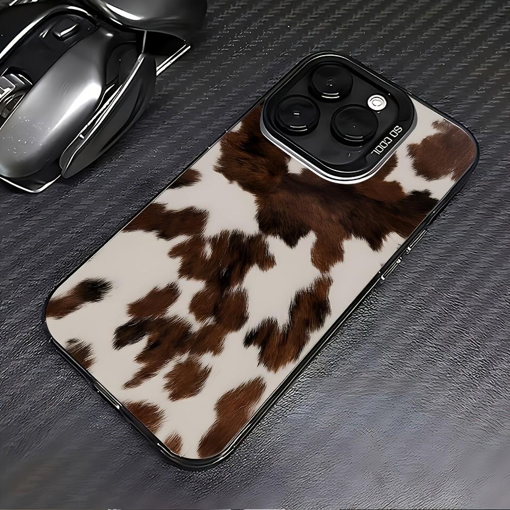 Classic Creative Cowhide Camo Pattern iPhone Case, All-Around Shockproof Phone Protection, Durable Design for Smartphone Users, Perfect Gift for Tech Lovers, Phone Cover, Shockproof Protective Cover