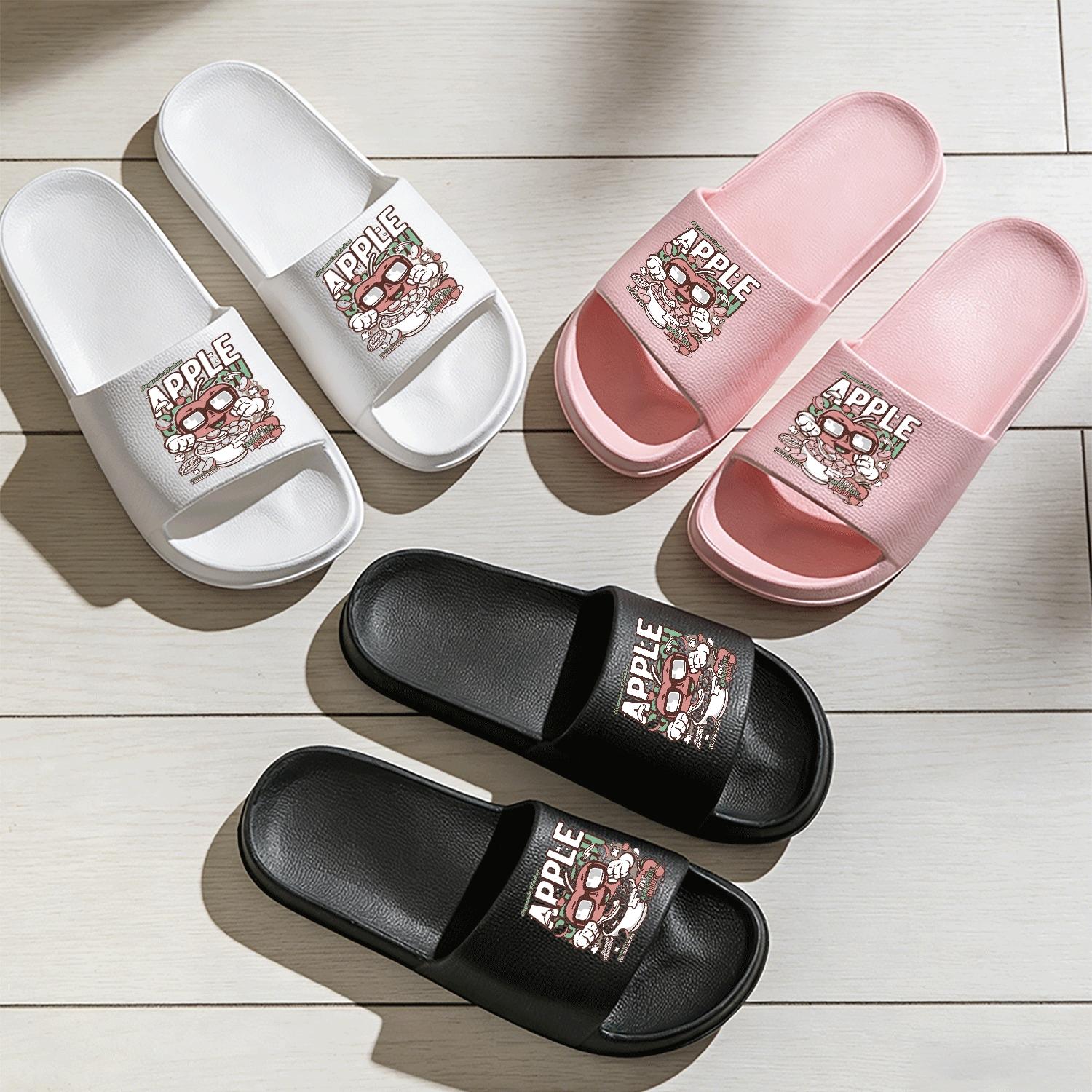 Organic Apple Flakes Superfoodies Slippers Fortified with Vitamin Real Energy Free Apple Toy Inside Fun Cartoon Fruit Design Comfortable Casual Footwear