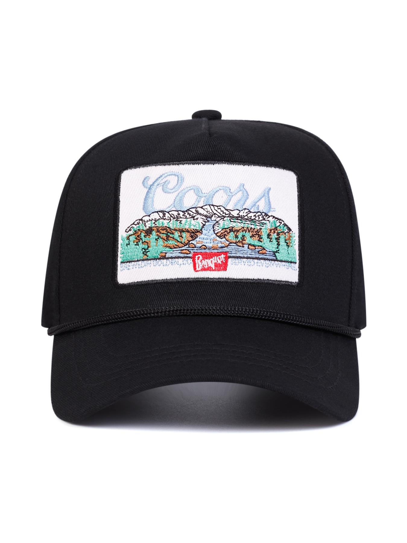 Unisex La Letter Baseball Cap, Adjustable Fitted Sun Protection Hat, Casual Outdoor Travel Beach Vacation Headwear for Men Women, High Quality Hat