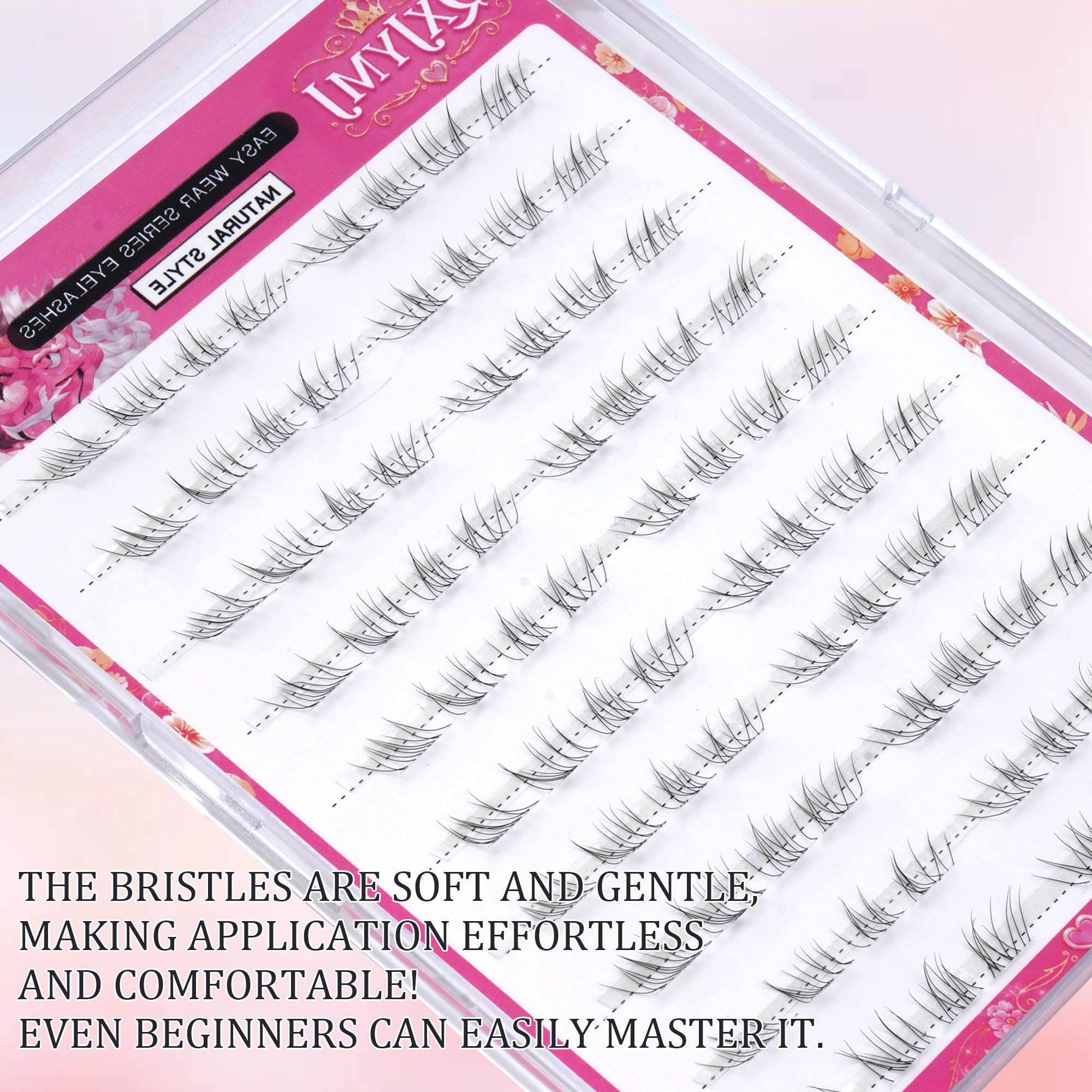80pcs Soft Lightweight Lower Lashes, Segmented Natural Cosmetic False Eyelashes, Easy to Wear, Suitable for Beginners, Comfortable for All Occasions