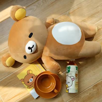 Cute Soft Rilakkuma Super Soft Big Pillow Plush Doll Cartoon Sleeping Position Sofa Bed Pillow Decoration Girl Birthday Gifts