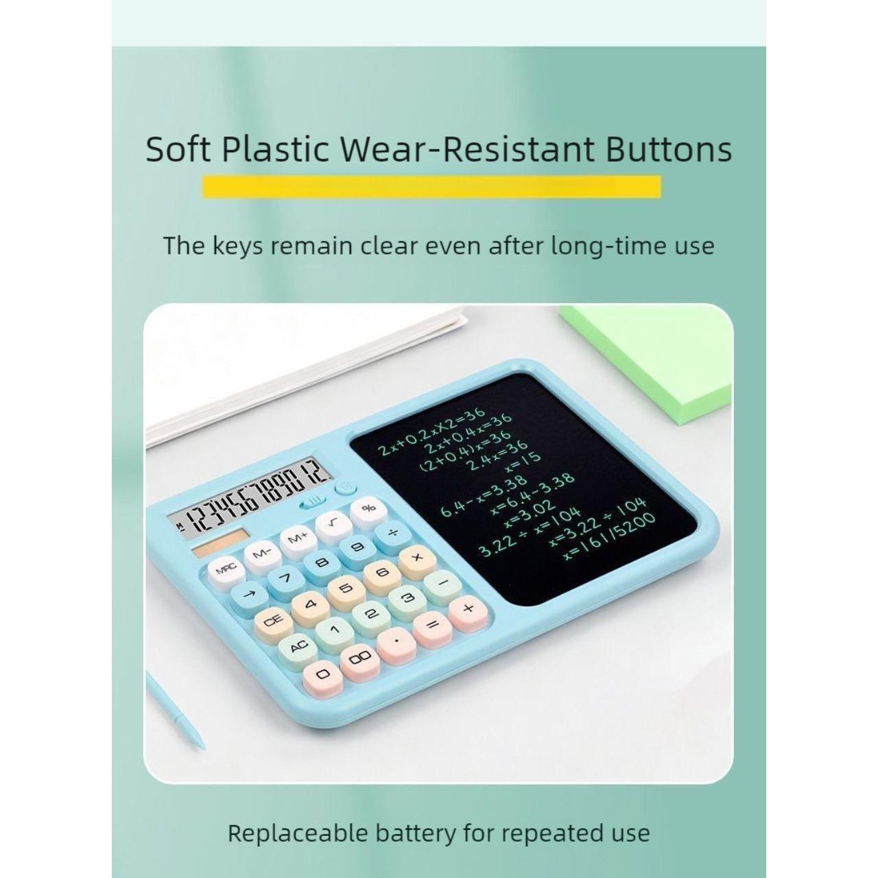 Portable Multifunctional Calculator with Handwriting Board / Dual Power /for Students Exams or Office Daily Use