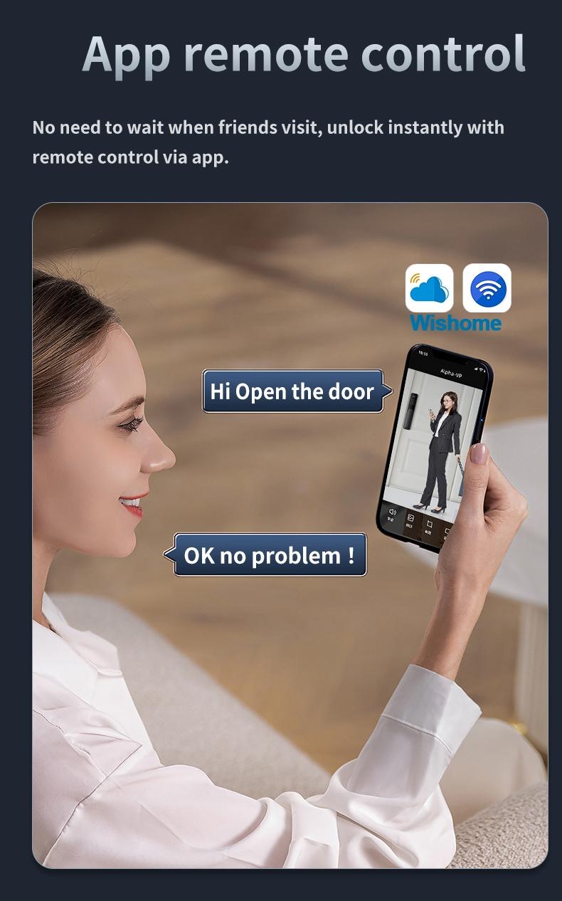 7 in 1 Keyless Entry Fingerprint Door Lock with Palm and Face ID, Heavy Duty Aluminum Smart Lock, Compatible with Wishome App, 6068 Mortis, Fingerprint Smart Locks 7 in 1 Keyless Entry Fingerprint Door Lock with Palm and Face ID, Heavy Duty Aluminum Smart Lock, Compatible with Wishome App, 6068 Mortis, Fingerprint Smart Locks