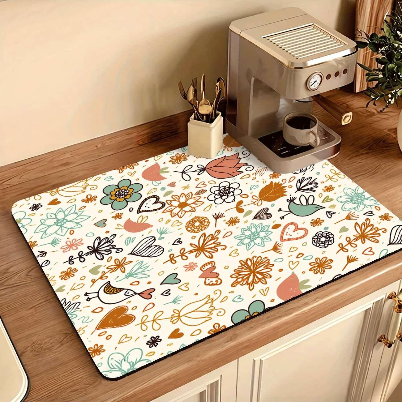 Multi-Functional Table Mat, Rubber Coaster, Easy Clean, Water Absorbent, Non-Slip, Durable, Protects Tabletop, Ideal for Kitchen and Bedroom