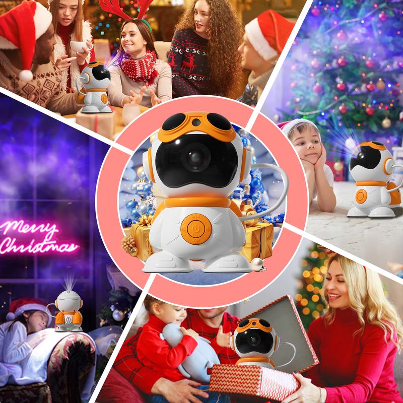 Starry Sky Projector with Remote Control, 1 Count Bluetooth-compatible Speaker Projector, USB Powered Playroom Night LED Light, Projector Lamp, LED Lights for Bedroom Room Decoration Astronaut Starry