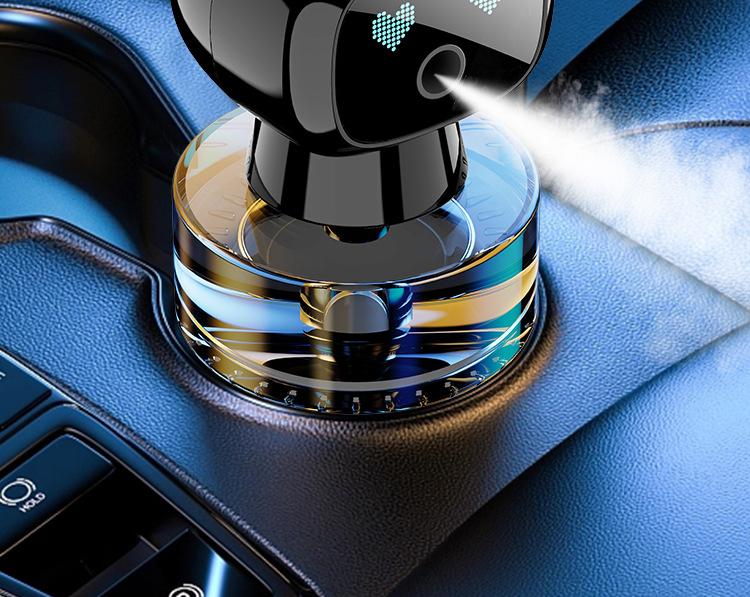 Smart Car Air Freshener AI Rechargeable Car Aroma Diffuser Smart eyes 4 Levels of Adjustable Intelligent Car Diffuser Gift