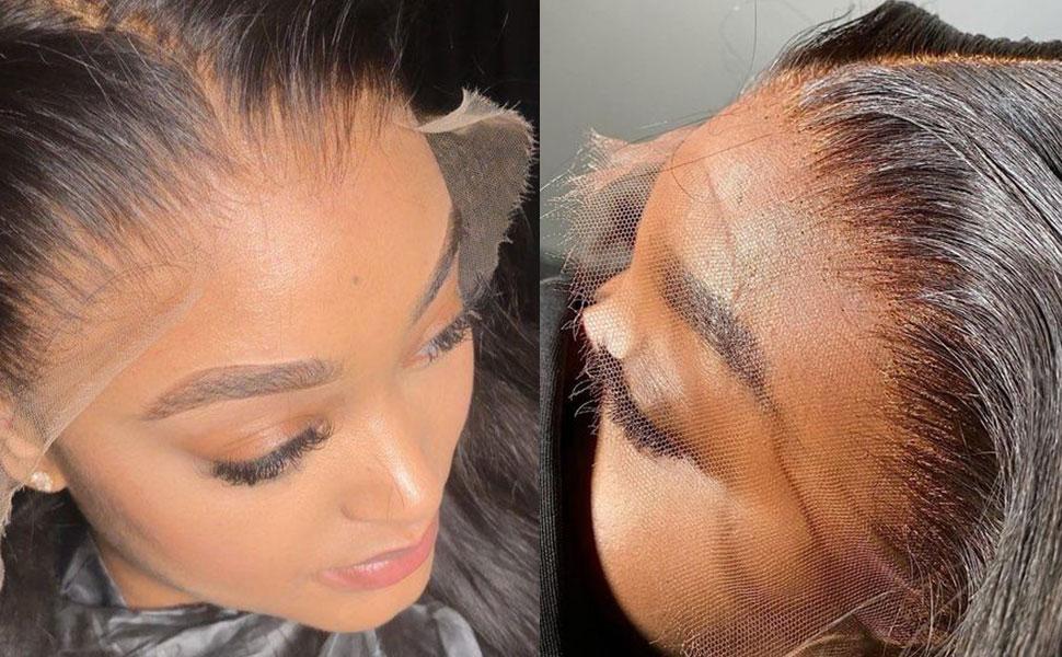 【Hot】Lemoda 13x6 SKINLIKE Real HD Lace Wigs Pre-Pleached Knots 15A 13x4 Body Wave Full Lace Frontal Wigs Brazilian Virgin Human Hair 0.1mm Ultra-thin Tiny Knots Frayed Ends Lace Wig 200% Density