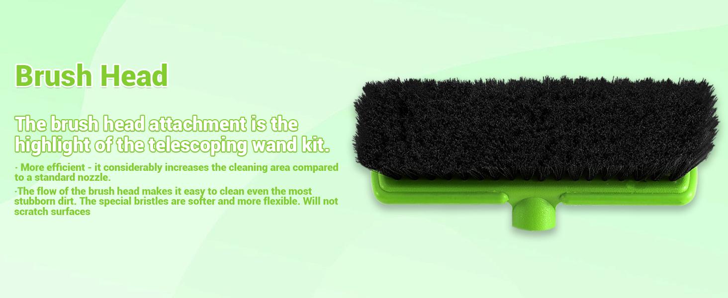 Tool Daily 21 FT Telescoping Pressure Washer Wand with Brush, Power Washer Extension Wand, Aluminum Telescopic Gutter Cleaner with 3 Curve Wands, 5 Spray Nozzle Tips and Adjustable Belt, 4000 PSI