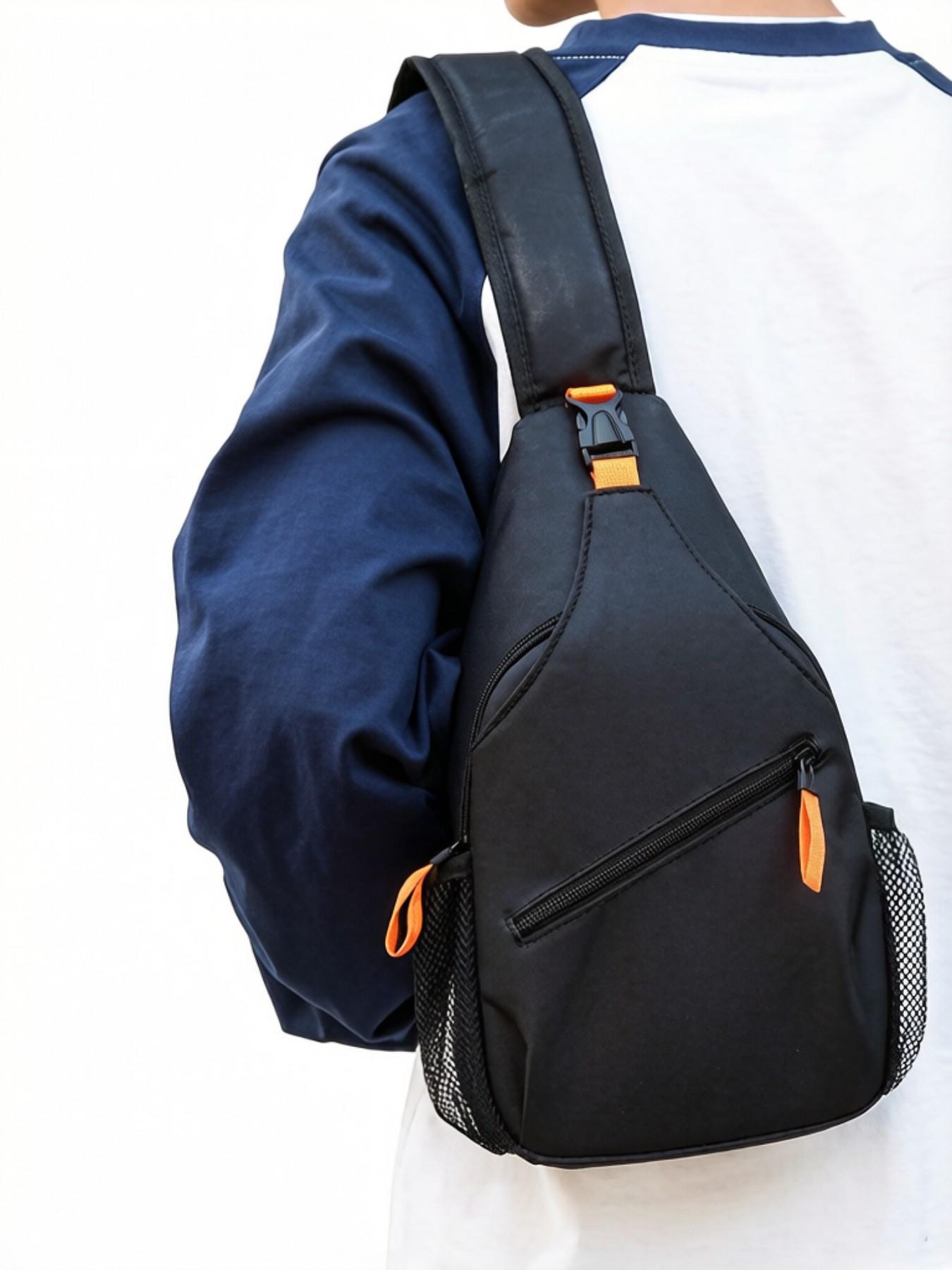 Secure Nylon Sling Bag for Travel, Waterproof Crossbody Chest Pack, Spring 2026 Streetwear Essential, Portable Storage Hack, Must-have.