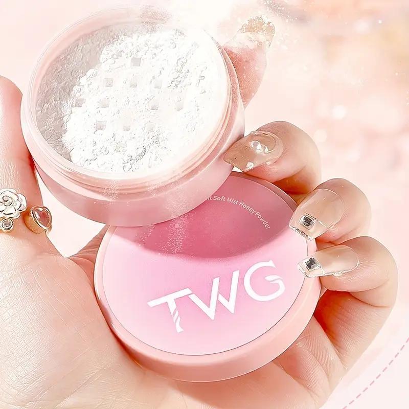Perfect Makeup Oil Control Setting Powder, Lightweight Natural Medium Coverage, Sweat Resistant Loose Powder, Suitable for All Skin Types, Soft Mist Applicator, Lightweight Natural Look, Base Powder