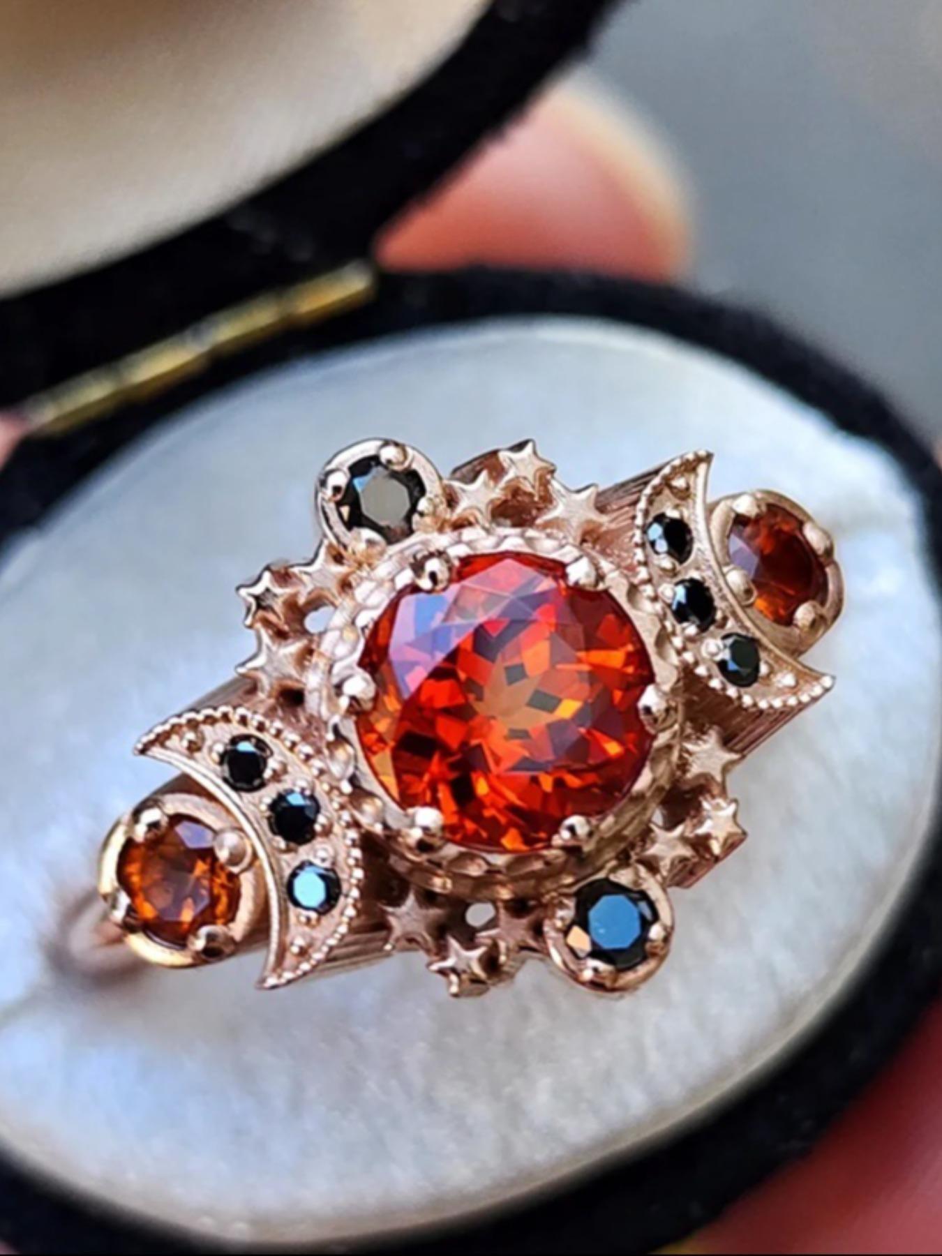 Elegant Simplicity E-Commerce Colorful Diamond Set Luxury Ring, Zircon Stone Bestseller Women's Jewelry Accessory