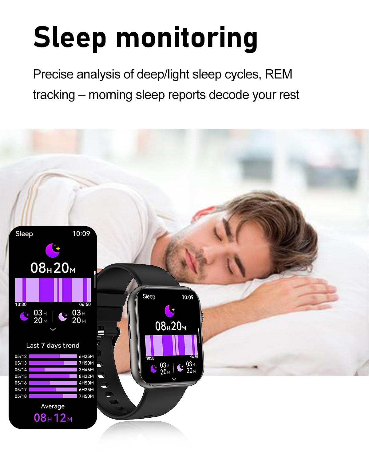 High-looking women's rainbow smart watch, 1.83-inch HD touch screen, wireless calling, AI voice watch, more than 100 sports modes, pedometer, blood pressure, heart rate, activity tracker, multi-strap watch set, waterproof watch.