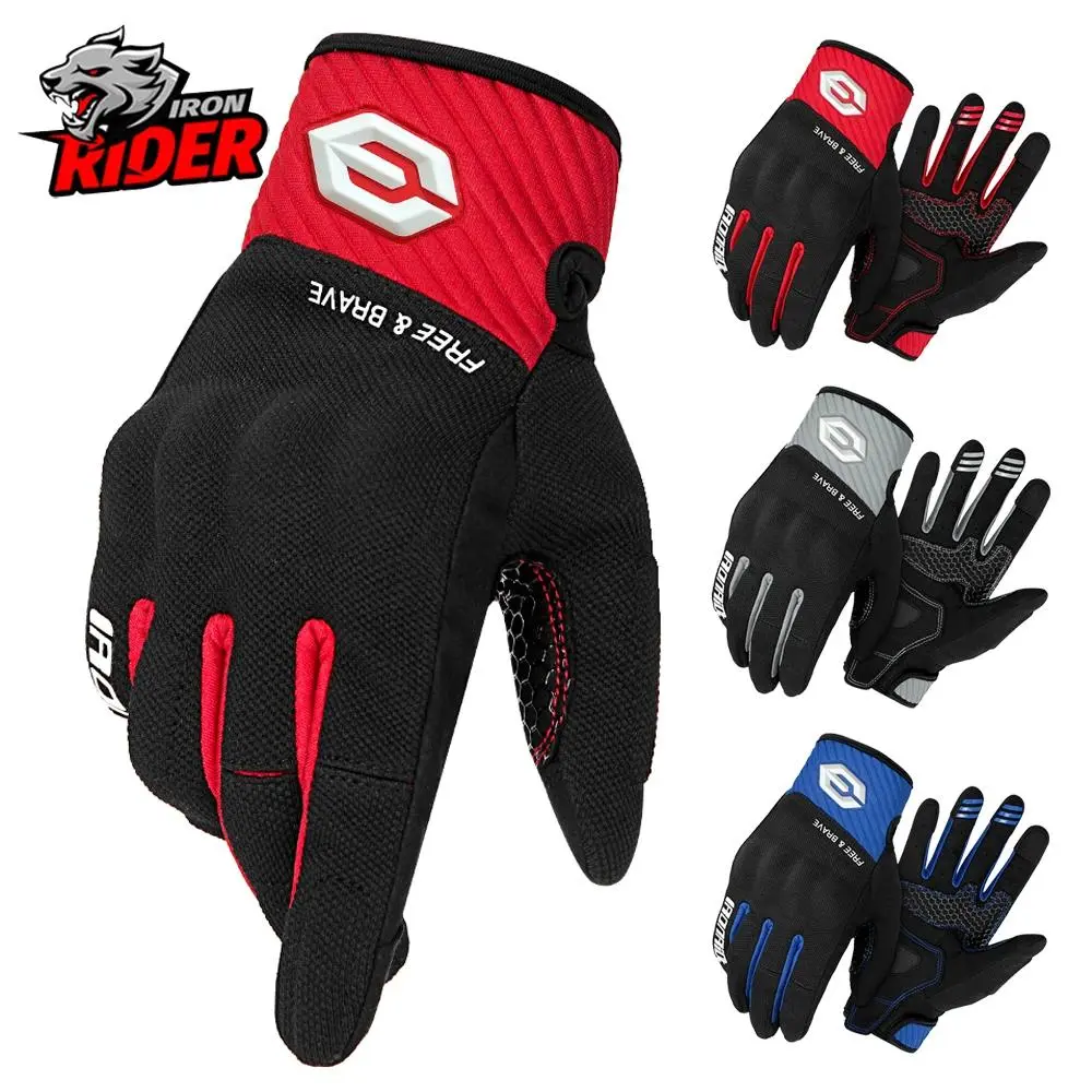 Spring And Summer Off-road Motorcycle Gloves All Finger Racing Gloves Breathable Touch Screen Outdoor Motorcycle Riding Gloves
