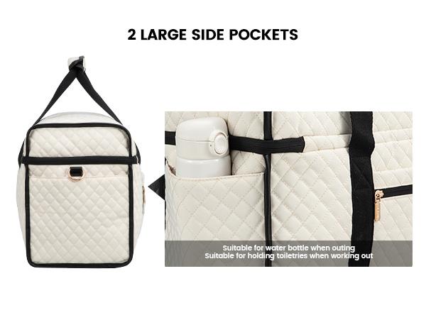 LOVEVOOK Travel Duffle Bag,Weekender Bags For Women, Carry On Duffel Bags For Airplanes, Overnight Bag With Toiletry Bag, Hospital Bag for Labor and Delivery, Yoga Gym Bag with Wet Pocket, 3Pcs Set