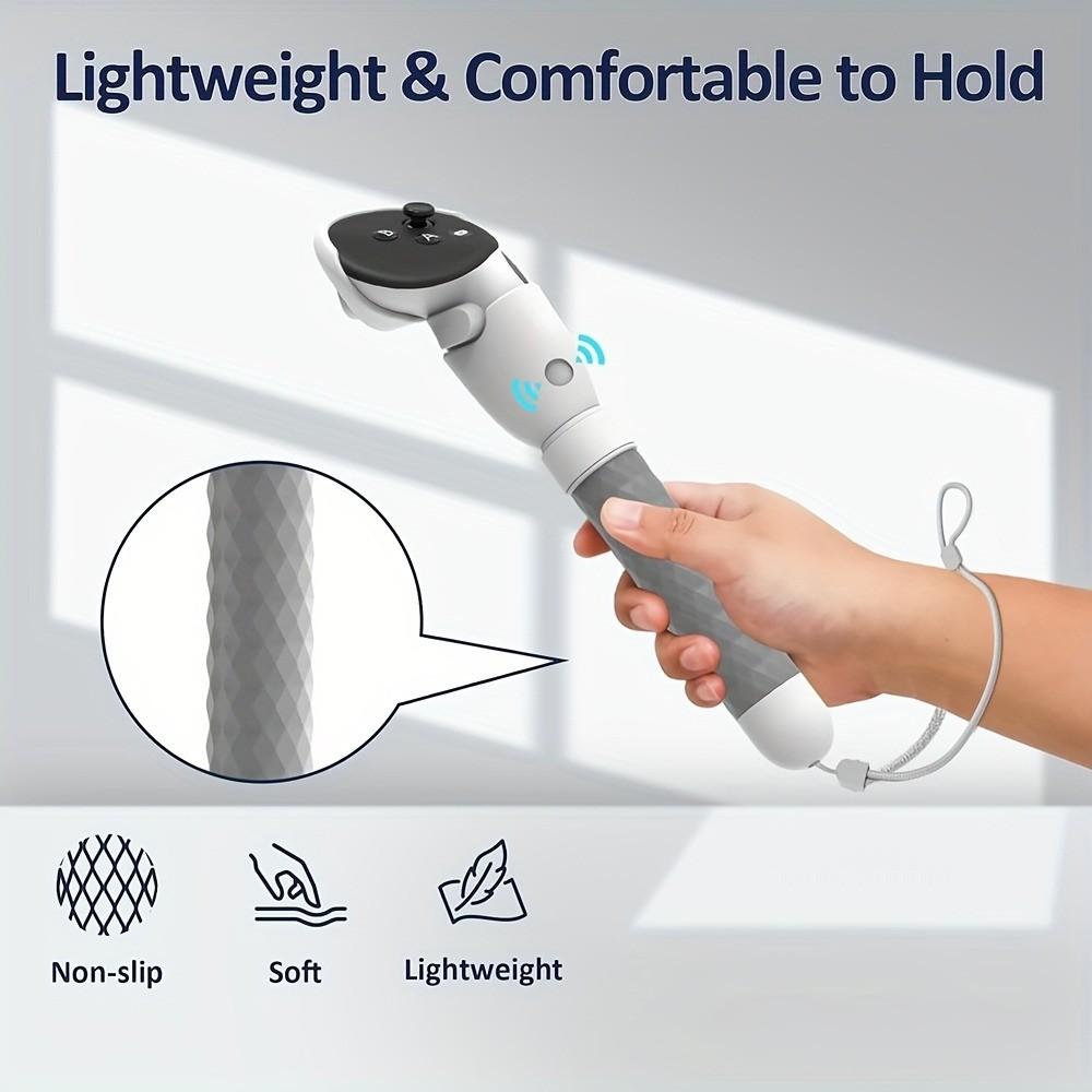 Meta Quest 3s/3 Abs Hard Grip Controller Extension, Enhanced Control for Oculus Quest 3/3s VR, Durable Accessory for Gaming