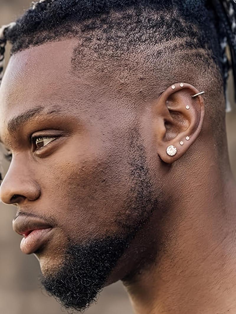 Mixed Style Rhinestone Decor Earrings Set, Stainless Steel Cartilage Earrings, Fashion Jewelry for Party, Daily Clothing Decor, Trendy All-match & Exquisite Jewelry for Gift