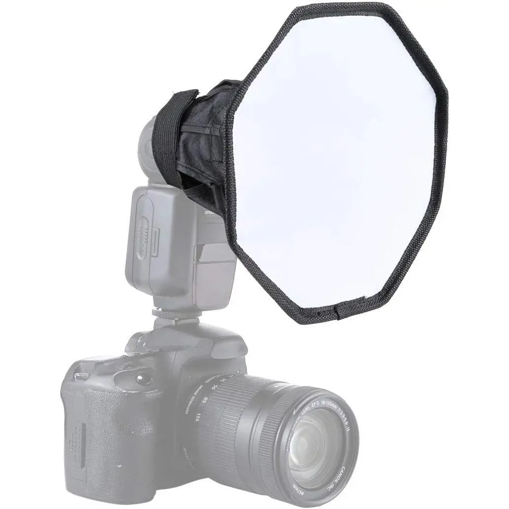 Flash Diffuser Light,  Portable Camera Flash Softbox 8inch Mini Soft Flash Light Diffuser for Speedlight Macro   Photography Accessories