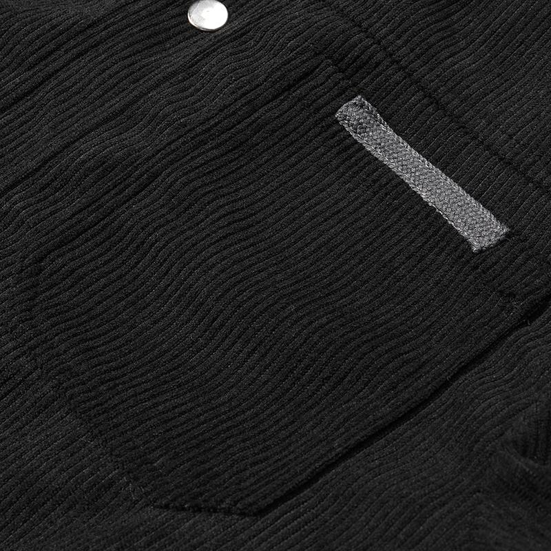 Men's Classic Vintage Corduroy Button-Front Trucker Coat - Menswear, Lapel Collar, Functional Patch Pockets, Relaxed Fit, Soft Fabric Lightweight Shacket for Casual Layering, Street Fashion