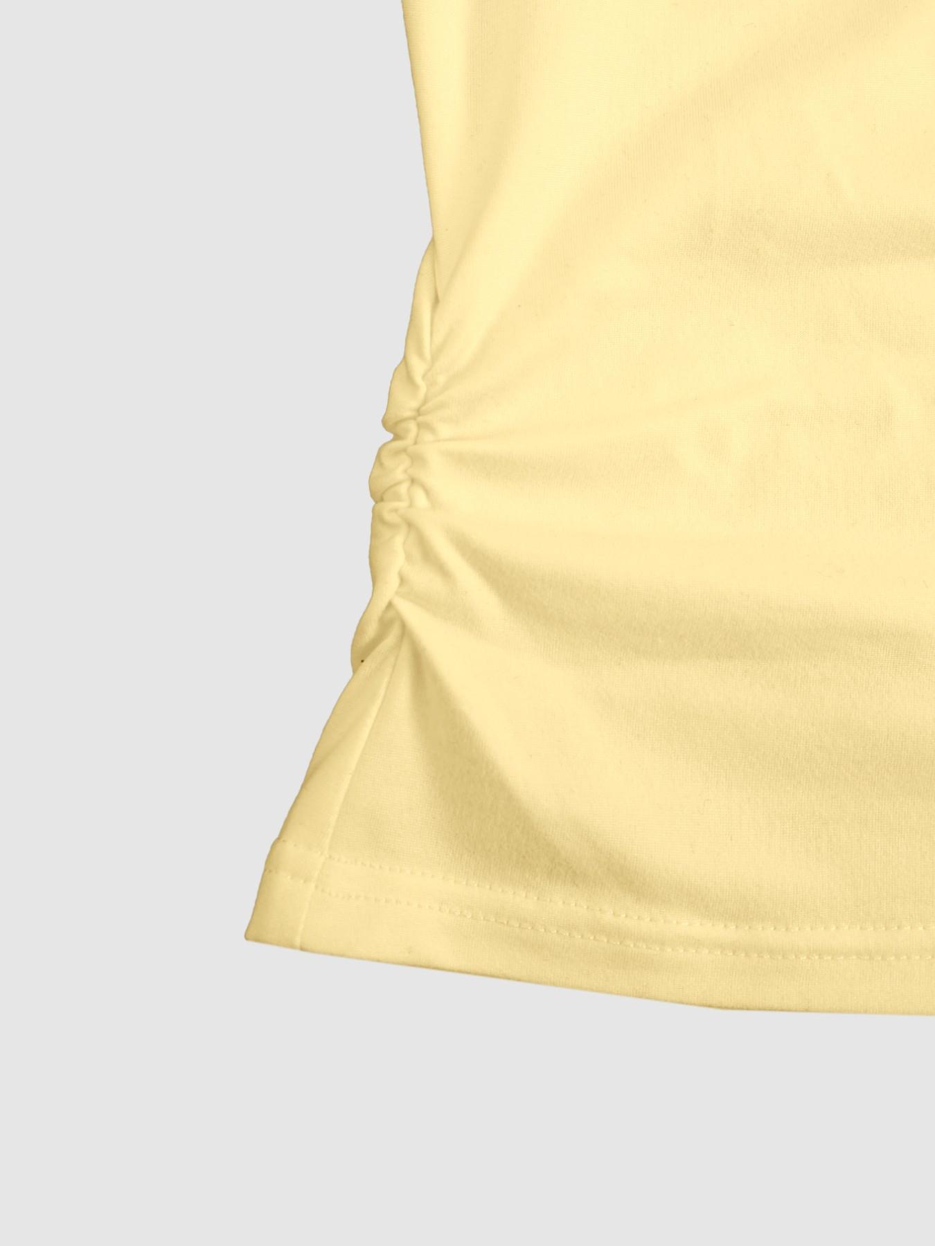 Women's top vest, white shell woven collar, casual and elegant vest