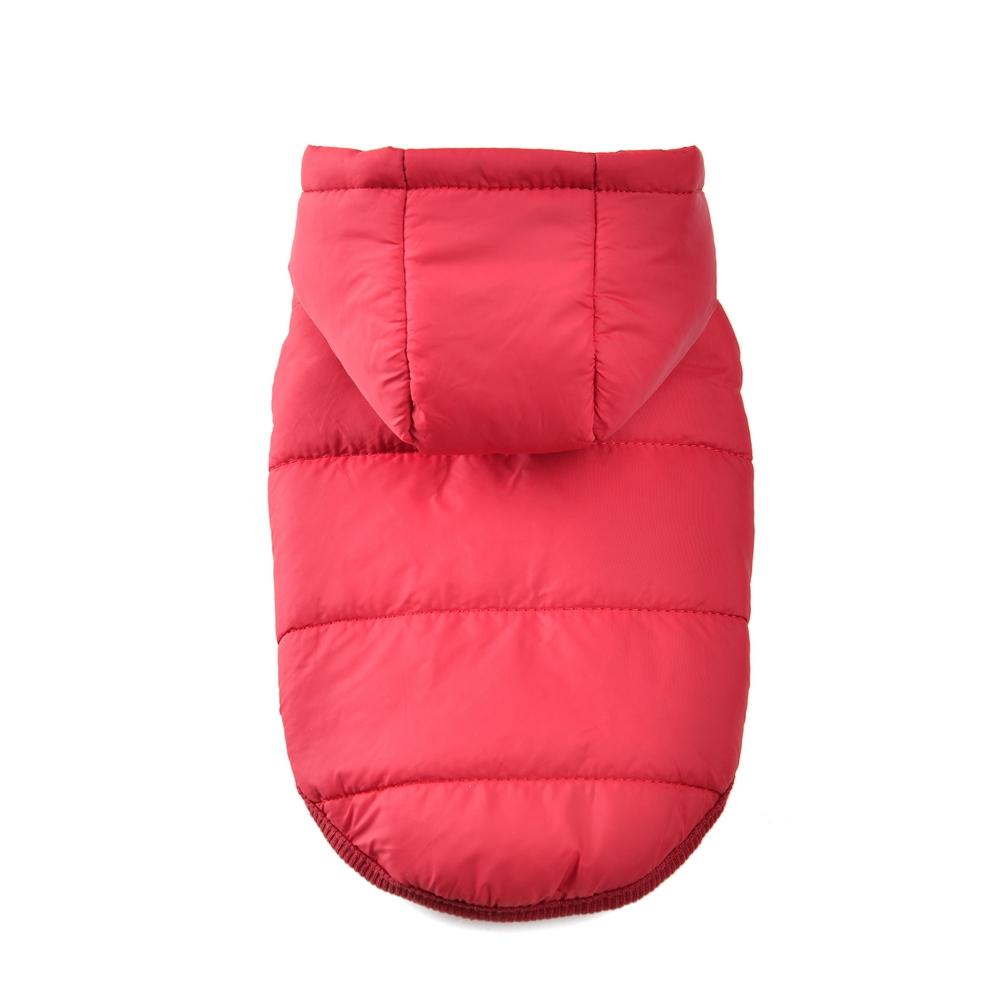 Warm Hooded Pet Coat for Dogs and Cats, Fall Winter Outdoor Jacket, Easy-On Design,  Harness Loop, Comfortable Fit, Multiple Colors