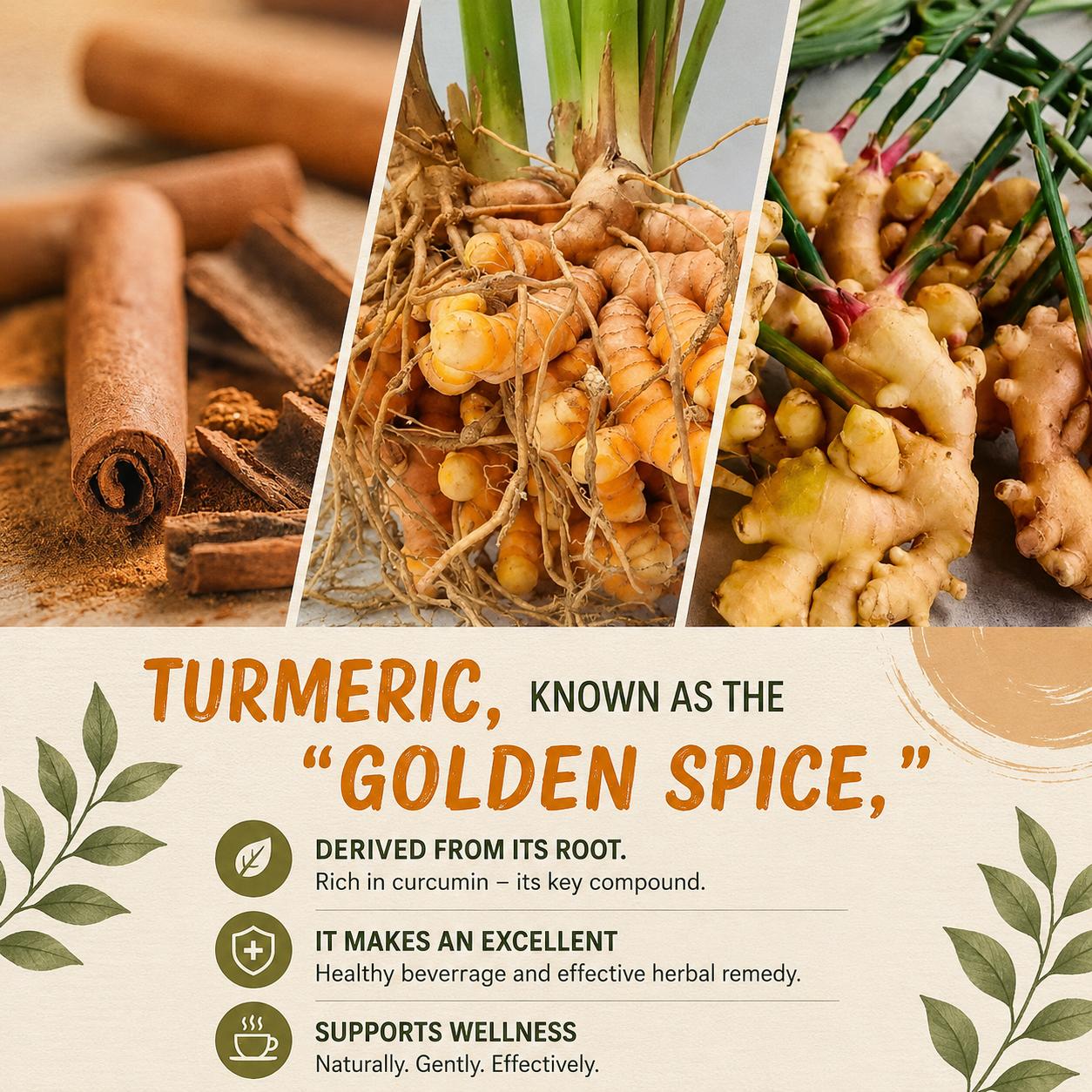 Premium Turmeric Tea Herbal Anti-Inflammatory Tea, Eco-Friendly Tea Bags, Contains Turmeric, Ginger and Cinnamon, Caffeine Free Detox Tea, Sugar Free Gluten Free Vegan Non-GMO, Keto-Friendly 100% natural Premium Turmeric Tea Herbal Anti-Inflammatory Tea, Eco-Friendly Tea Bags, Contains Turmeric, Ginger and Cinnamon, Caffeine Free Detox Tea, Sugar Free Gluten Free Vegan Non-GMO, Keto-Friendly 100% natural