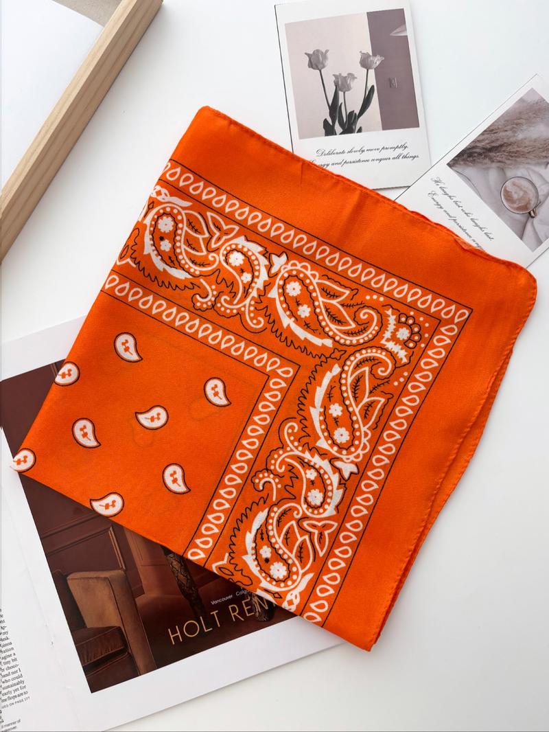 Geometric & Paisley Print Bandana, Unisex Soft Breathable Scarf, Casual Fashion Accessory for All Seasons, Ideal for Daily Wear