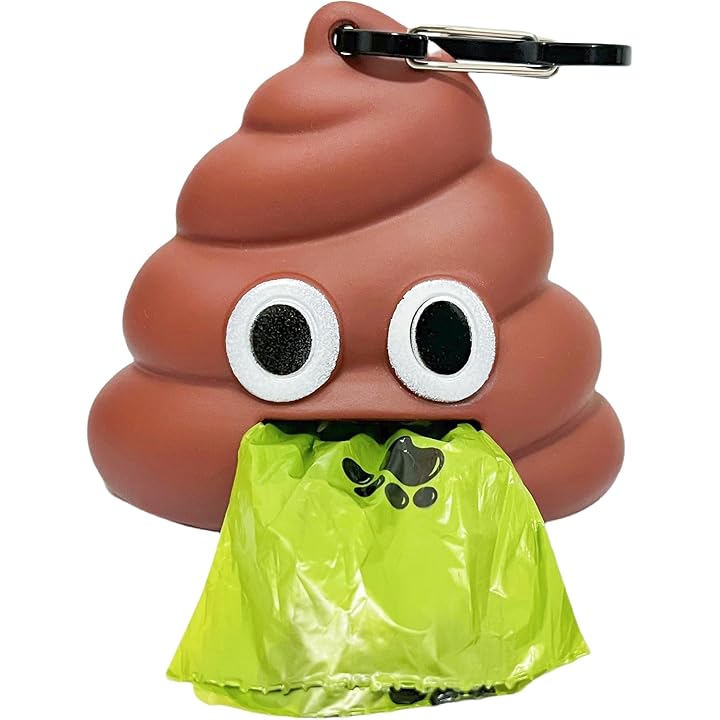 Cute and Functional Dog Poop Bag Holder for Leash Sturdy Dog Poop Bag Dispenser Includes 1 Roll 15 Bags