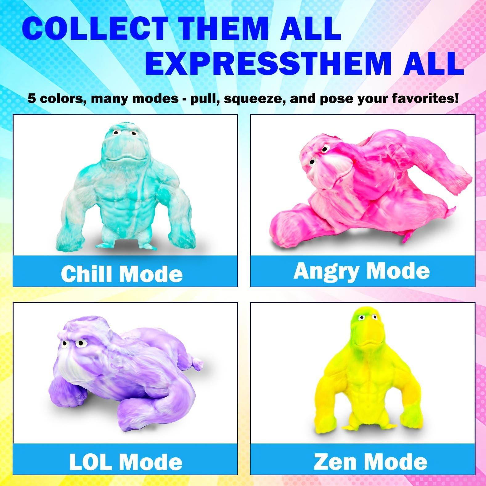 Super Stretchy Gorilla Fidget Toy, Squeeze Monkeys Stretchy Monkey- Original Sensory/Fidget Collectible Toys Holiday Party Gifts, Christmas, Halloween, Easter Basket Stuffing.The Filling Material Is PVA Sponge, Not Sand