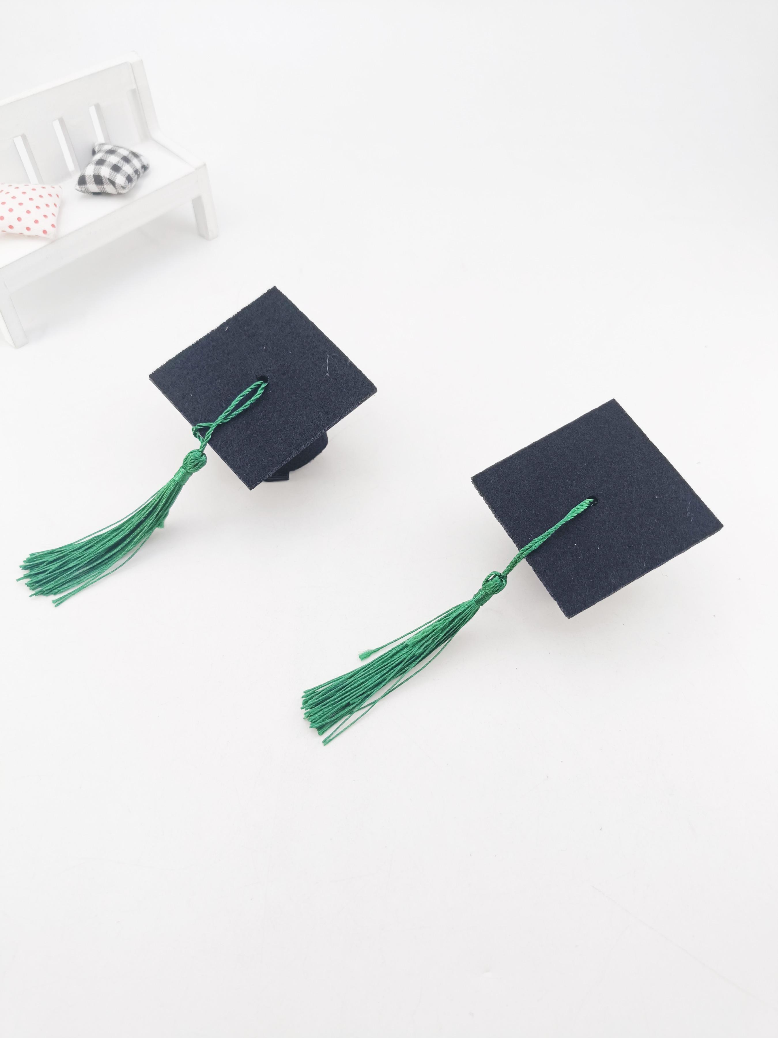 2pcs Bachelor Hat Hair Clips, Cute Small Hair Accessories, Graduation Season Headwear, Perfect Graduation Gifts