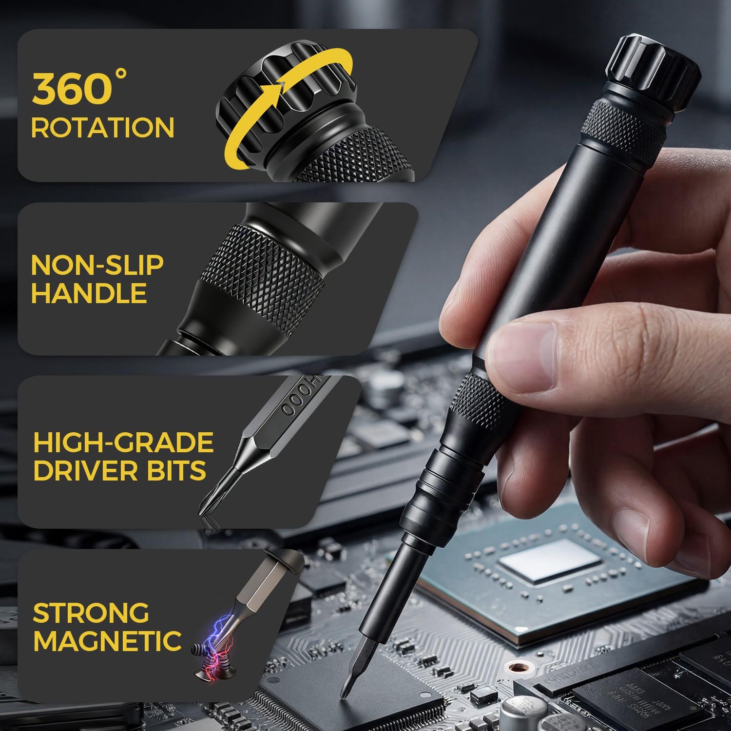 58-In-1 Phone Laptop Repair Tool Kit, Hex Screwdriver Set, Manual Maintenance Tools, Ideal for Home Use, Precision & Convenience Combined