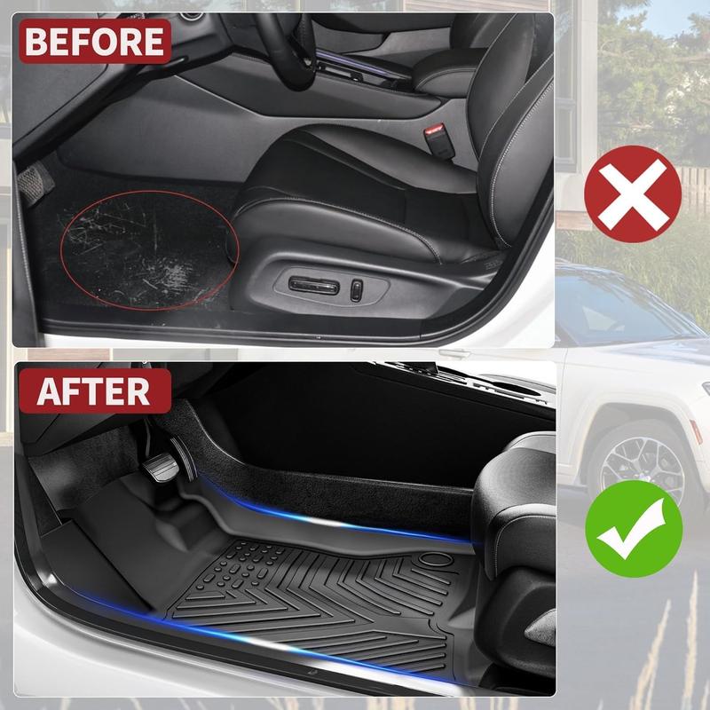 OEDRO Floor Mats Compatible with 2018-2024 Toyota Camry, Excludes Hybrid Models, Custom Fit Floor Liners 1st & 2nd Row All-Weather Protection, Black