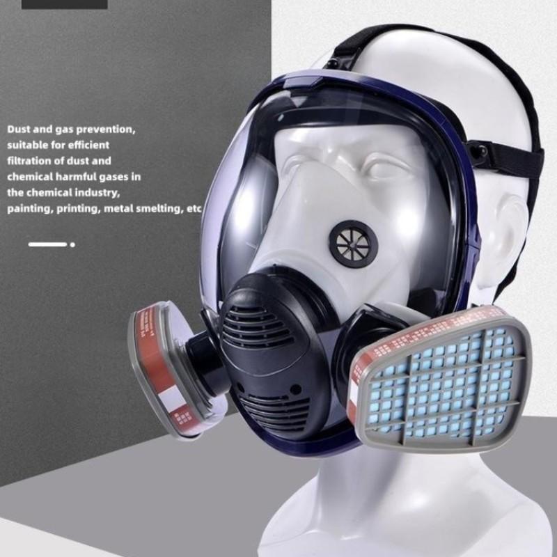 Reusable Anti-Fog Anti-Toxic Full Face Mask with Filter, Gas and Dust Protection, Ideal for Painting, Woodworking, Construction and DIY