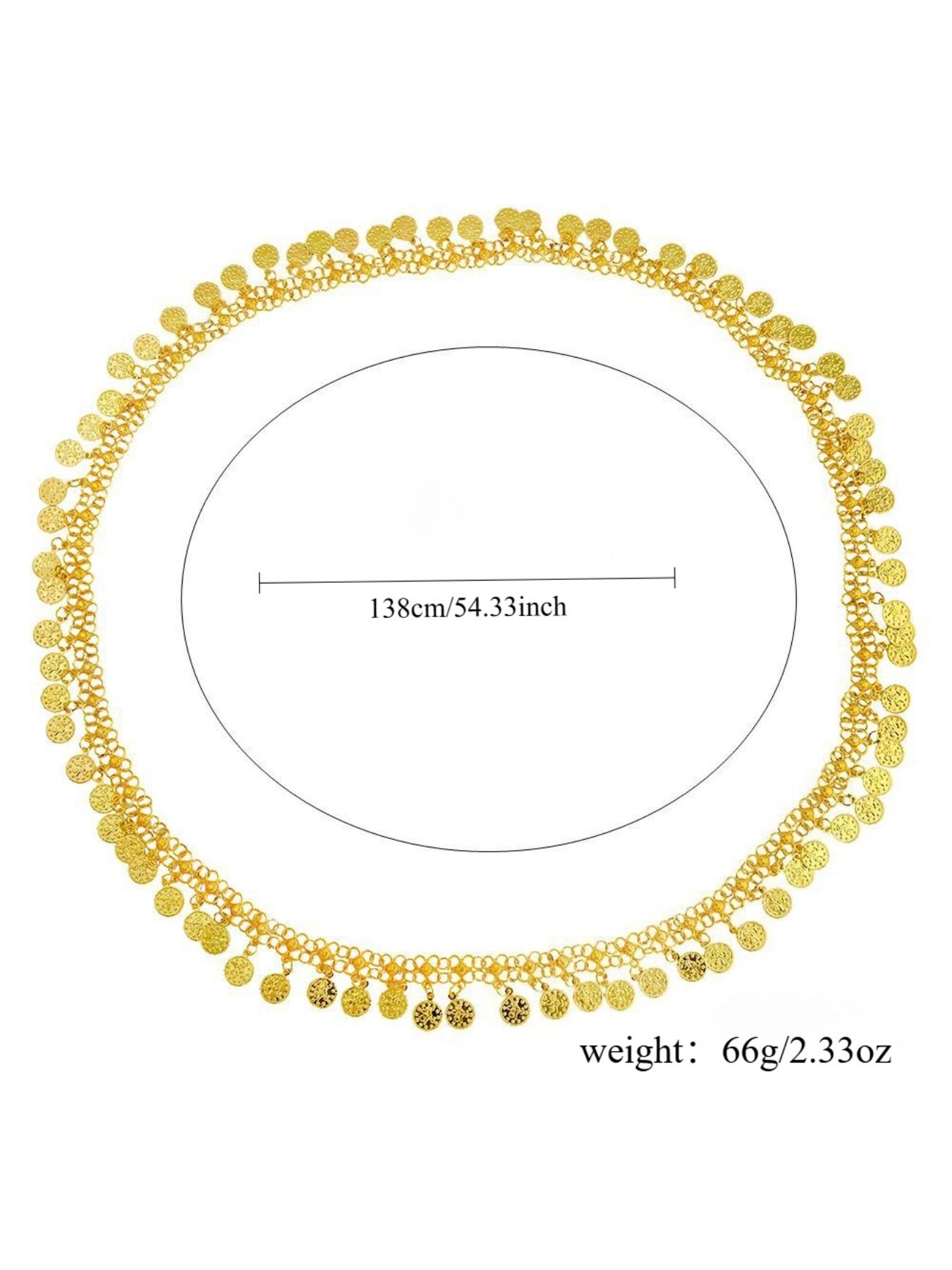 Cross-border exotic style gold coin tassel crossbody single-shoulder body chain, versatile shoulder chain accessory, Chain Shoulder Strap for nightclub, evening banquet and photoshoot