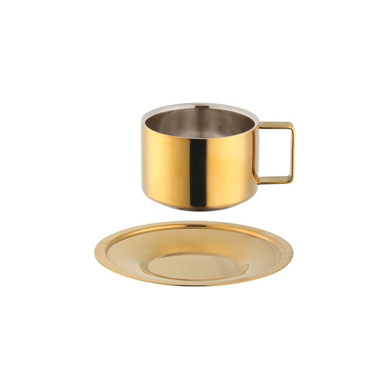 304 Stainless Steel Coffee Cup Set, Dual Layer Insulated Espresso Mug, Home & Commercial Use, Camping Heat-Resistant Water Cup