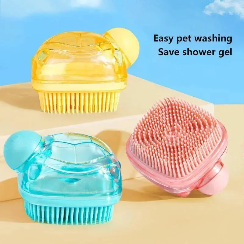 Silicone Soft Exfoliating Body Bath Shower Scrubber Loofah Brush Refillable Bath Brush Easy Foaming Massage Brush Bathroom Tools