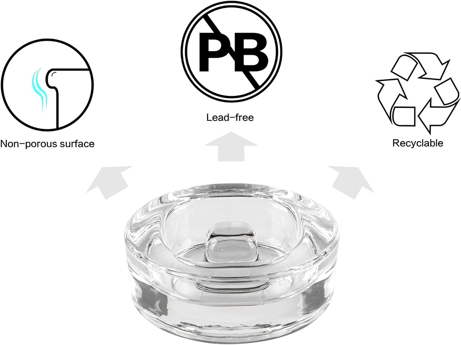 Soligt 4-Pack Glass Fermentation Weights with Easy Grip Handle, Fermenting weights for Wide Mouth Mason Jars, Fermentation Glass Weight, Containers Kitchen, Canister Utensils, Kitchen Utensils