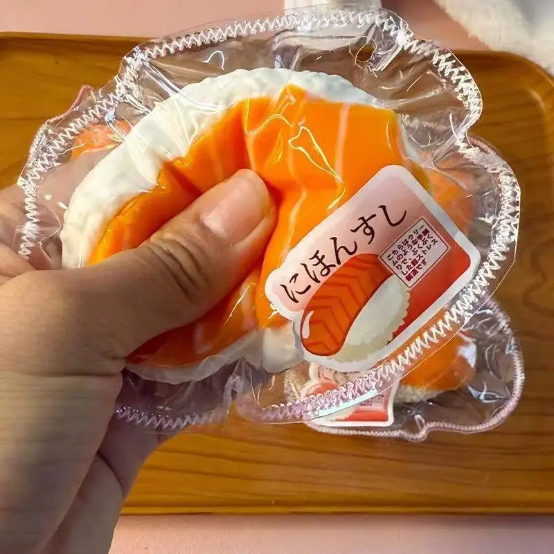Simulation Salmon Sushi Squeeze Toy - Stress Relief Slow Rebound Squishy Toy