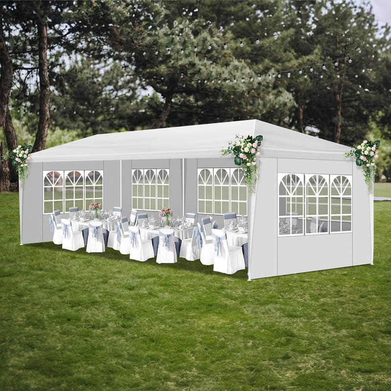 10x20/30ft Outdoor Canopy, Outdoor Gazebo Shelter for Party Wedding BBQ Events with Removable Sidewalls, Waterproof Shelter