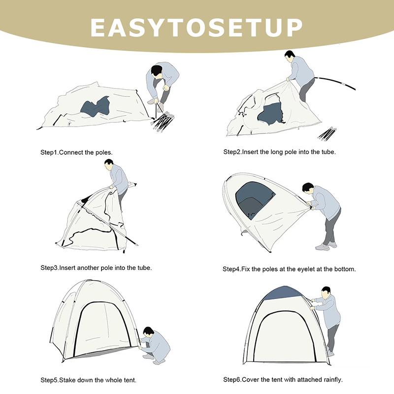 All-Weather Panoramic Bubble Tent: 360° View Instant Pop-Up Screen House with Carry Bag for Camping, Sports & Fishing