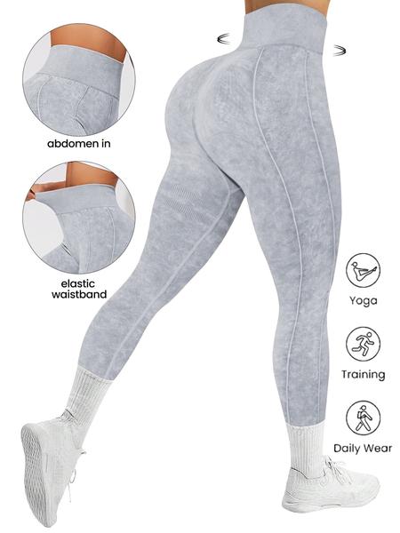 Women's Solid-Color High-Waist Stretchy Sports Leggings, Breathable Comfortable Skinny Pants for Yoga, Gym and Workouts, Ladies' Sportswear for All Seasons