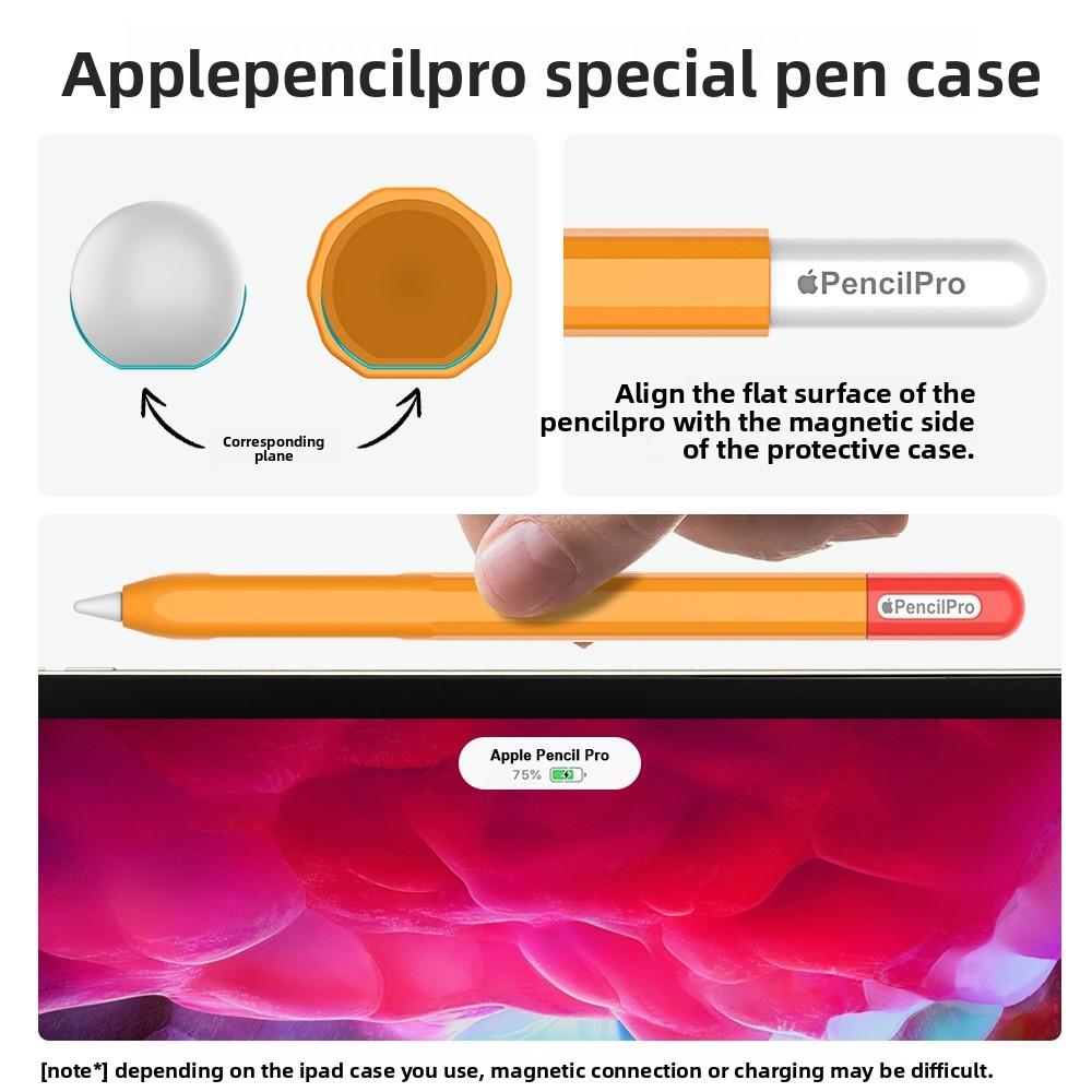 Silicone Colorful Touch Pen Case for Apple Pencil Gen 1 & 2, Anti-Slip Design, Durable and Stylish, Writing Support, Comfortable Top